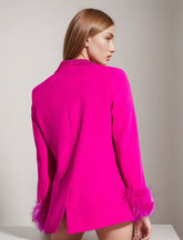 Feather Shawl Collar Blazers